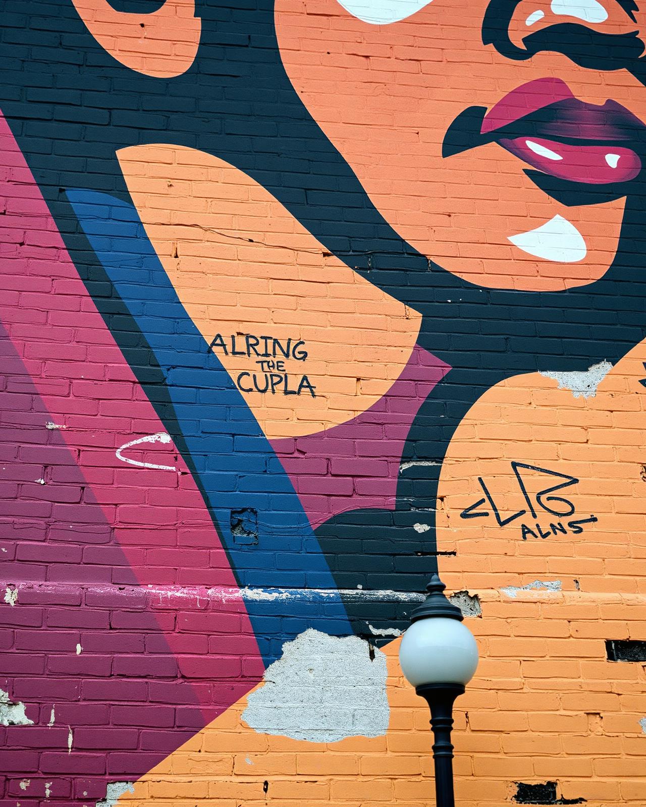 Local Baltimore artist standing in their studio surrounded by vivid, in-progress canvases.